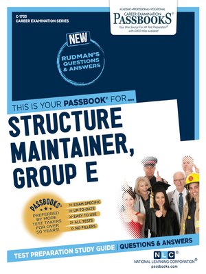 cover image of Structure Maintainer, Group E (Plumbing)